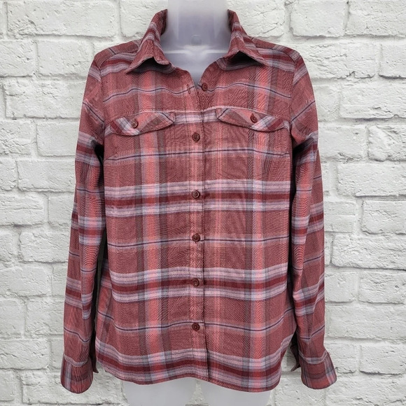 COLUMBIA Silver Ridge Long Sleeve Flannel Button Up Shirt Size Small - Picture 1 of 15